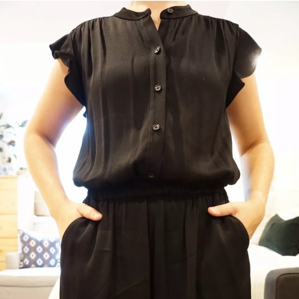 Kate Spade Live Colorfully Black Romper, size 2